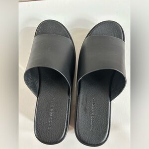 Princess Polly Black Wedge Sandals